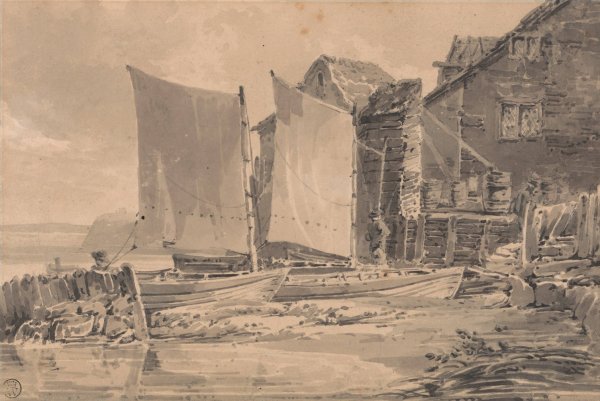 Fisherman's Cottage, Dover by Joseph Mallord William Turner - Hand-Painted Oil Painting Reproduction