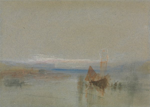Fishing Boats Becalmed off le Havre by Joseph Mallord William Turner - Hand-Painted Oil Painting Reproduction