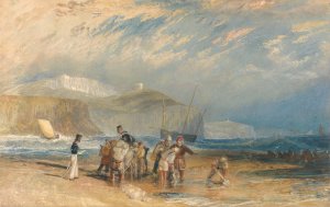 Folkestone Harbour and Coast to Dover by Joseph Mallord William Turner Oil Painting