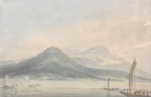 From the Isola Borromena, Lago Maggiore by Joseph Mallord William Turner Oil Painting