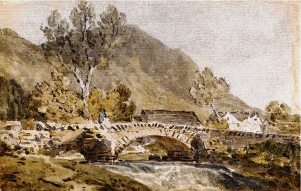 Grange Bridge, Borrowdale by Joseph Mallord William Turner - Hand-Painted Oil Painting Reproduction