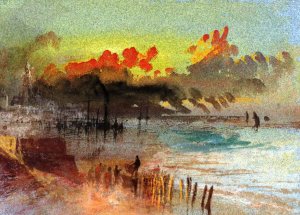 Harbour Scene at Sunrise, possibly Margate Oil painting by Joseph Mallord William Turner