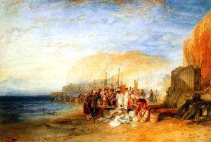 Hastings, Fish Market on the Sands, Early Morning by Joseph Mallord William Turner Oil Painting