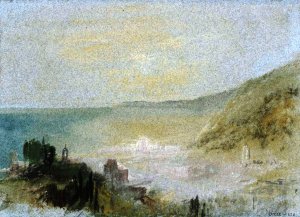 Honfleur from Above, on the Path to Cote de Grace by Joseph Mallord William Turner Oil Painting