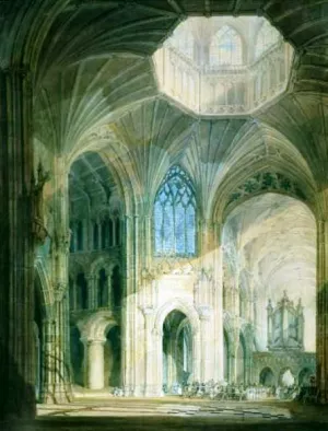 Interior of Ely Cathedral, North Transept and Chancel by Joseph Mallord William Turner - Oil Painting Reproduction