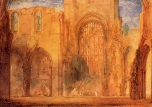 Interior of Fountains Abbey, Yorkshire by Joseph Mallord William Turner Oil Painting