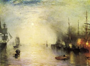 Keelmen Heaving in Coals by Night by Joseph Mallord William Turner - Oil Painting Reproduction