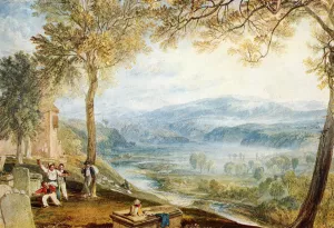 Kirby Londsale Churchyard Oil painting by Joseph Mallord William Turner