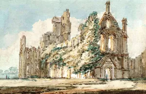Kirkstall Abbey from the North West by Joseph Mallord William Turner - Oil Painting Reproduction