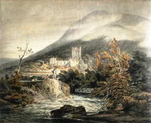 Lanthony Abbey, Monmouthshire by Joseph Mallord William Turner - Oil Painting Reproduction