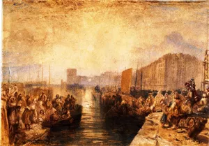 Le Havre, Sunset by Joseph Mallord William Turner - Oil Painting Reproduction
