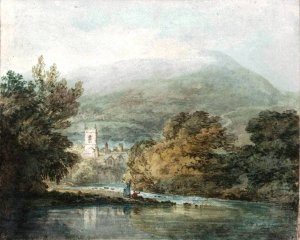 Llangollen from the East, with the Dee in the Foreground by Joseph Mallord William Turner Oil Painting