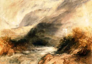 Llanthony Abbey, Monmouthshire by Joseph Mallord William Turner - Oil Painting Reproduction