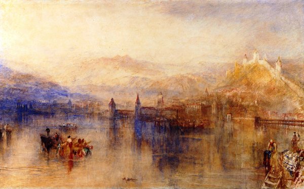 Lucerne From The Lake by Joseph Mallord William Turner - Hand-Painted Oil Painting Reproduction