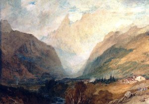 Mont Blanc, from Above Courmayeur by Joseph Mallord William Turner Oil Painting