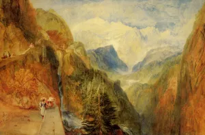 Mont Blanc from Fort Roch, Val D'Aosta Oil painting by Joseph Mallord William Turner