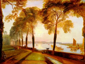 Mortlake Terrace, the Seat of William Moffat, Summer's Evening by Joseph Mallord William Turner Oil Painting