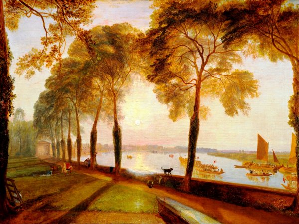 Main Product Photo of Mortlake Terrace, the Seat of William Moffat, Summer's Evening Painting by Joseph Mallord William Turner