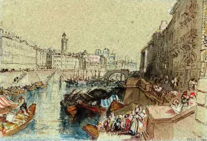 Nantes from the Ile Feydeau by Joseph Mallord William Turner - Oil Painting Reproduction