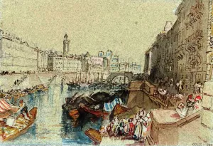 Nantes from the Ile Feydeau by Joseph Mallord William Turner Oil Painting