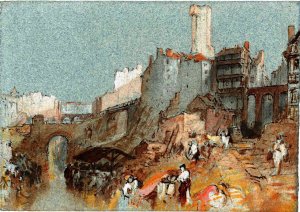 Nantes, The Banks of the River Erdre and the Pont Sauvetot by Joseph Mallord William Turner Oil Painting