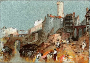 Nantes, The Banks of the River Erdre and the Pont Sauvetot by Joseph Mallord William Turner Oil Painting