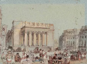 Nantes, The Place Graslin with the Grand Theatre by Joseph Mallord William Turner - Oil Painting Reproduction