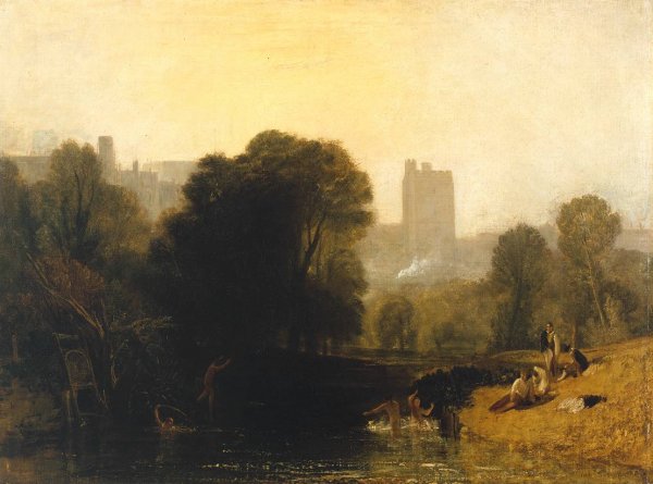 Near the Thames' Lock, Windsor by Joseph Mallord William Turner - Hand-Painted Oil Painting Reproduction