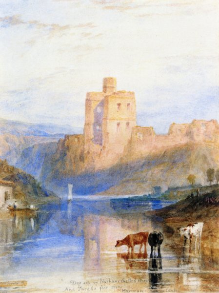 Norham Castle on the Tweed by Joseph Mallord William Turner - Hand-Painted Oil Painting Reproduction