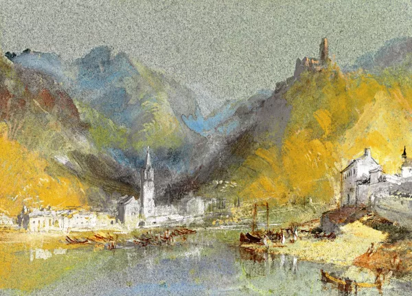 『マノエル・ピラー(Manuel Pillar)／トリコロール』8F号／油彩画 On the Mosel, Bernkastel, Kues and The Landshut, Germany by Joseph