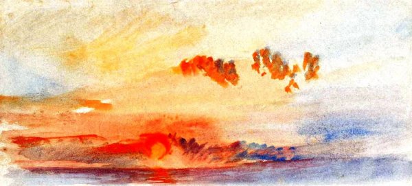 Orange Sunset by Joseph Mallord William Turner - Hand-Painted Oil Painting Reproduction