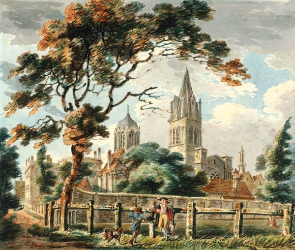 Oxford, Christ Church from Merton Fields by Joseph Mallord William Turner - Hand-Painted Oil Painting Reproduction