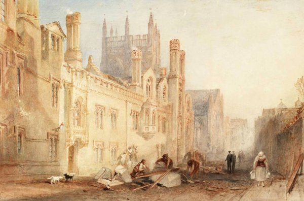 Oxford, Merton College by Joseph Mallord William Turner - Hand-Painted Oil Painting Reproduction