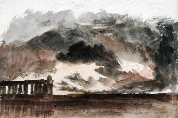 Paestum by Joseph Mallord William Turner - Hand-Painted Oil Painting Reproduction