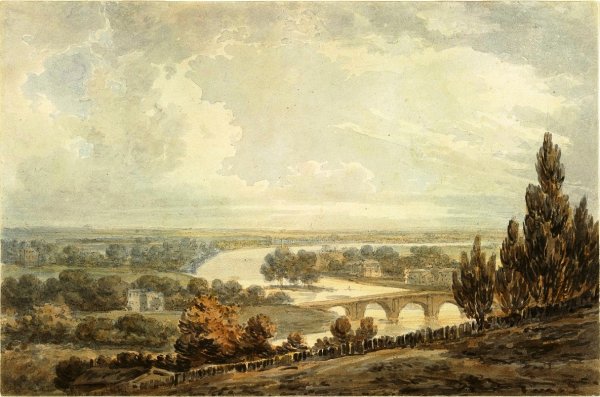 Panoramic View of the Thames by Joseph Mallord William Turner - Hand-Painted Oil Painting Reproduction