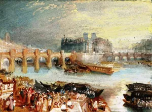 Paris, The Pont Neuf and the Ile de la Cite by Joseph Mallord William Turner - Oil Painting Reproduction