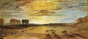 Petworth Park: Tillington Church in the Distance by Joseph Mallord William Turner Oil Painting