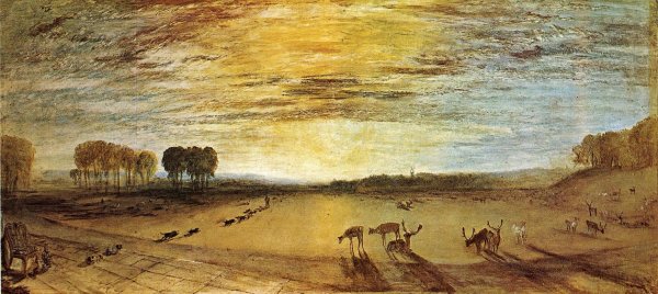 Petworth Park: Tillington Church in the Distance by Joseph Mallord William Turner - Hand-Painted Oil Painting Reproduction