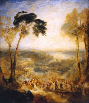 Phryne Going to the Public Baths as Venus - Demosthenes Taunted by Aeschines by Joseph Mallord William Turner Oil Painting