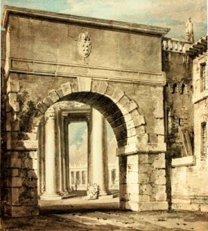 Portico Before St. Peters by Joseph Mallord William Turner Oil Painting