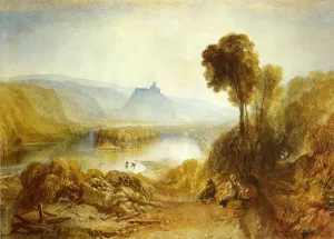 Prudhoe Castle, Northumberland for Picturesque Views of England and Wales by Joseph Mallord William Turner - Oil Painting Reproduction
