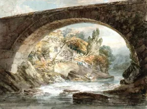 Rhayader Gwy Bridge over the River Wye Oil painting by Joseph Mallord William Turner
