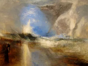 Rockets and Blue Lights Close at Hand to Warn Steam Boats of Shoal Water by Joseph Mallord William Turner - Oil Painting Reproduction
