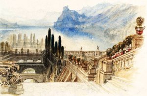 Rogers's 'Italy' - Lake of Como II (A Farewell) by Joseph Mallord William Turner Oil Painting