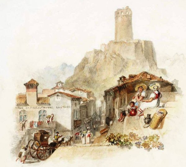 Rogers's 'Italy' - Martigny by Joseph Mallord William Turner - Hand-Painted Oil Painting Reproduction