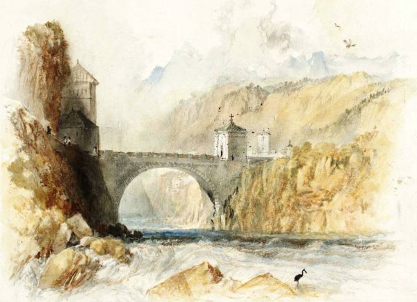 Rogers's 'Italy' - St Maurice by Joseph Mallord William Turner - Hand-Painted Oil Painting Reproduction