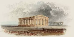 Rogers's 'Italy' - Temples of Paestum by Joseph Mallord William Turner - Oil Painting Reproduction