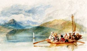Rogers's 'Italy' - The Lake of Geneva by Joseph Mallord William Turner Oil Painting