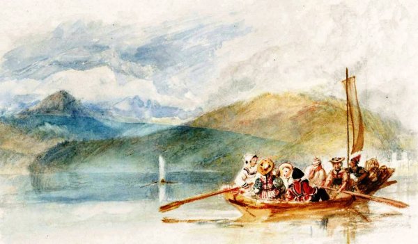 Rogers's 'Italy' - The Lake of Geneva by Joseph Mallord William Turner - Hand-Painted Oil Painting Reproduction