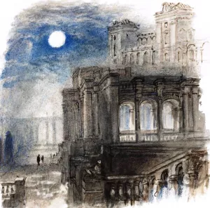 Rogers's 'Italy' - Villa Madama by Moonlight by Joseph Mallord William Turner Oil Painting